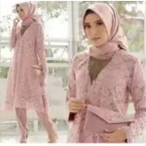 Baju Setelan Wanita Kekinian Murah Set Atasan Tunik Brukat Syari Brokat Marianne Celana Terbaru MG