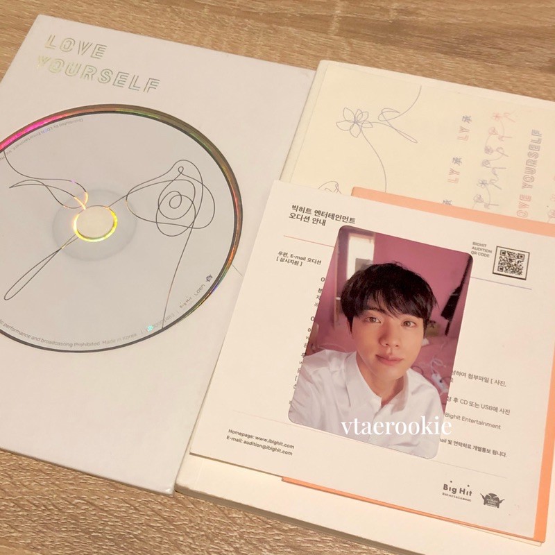 album bts ly love yourself her l o v e photocard pc seokjin official jin bangtan taehyung jungkook