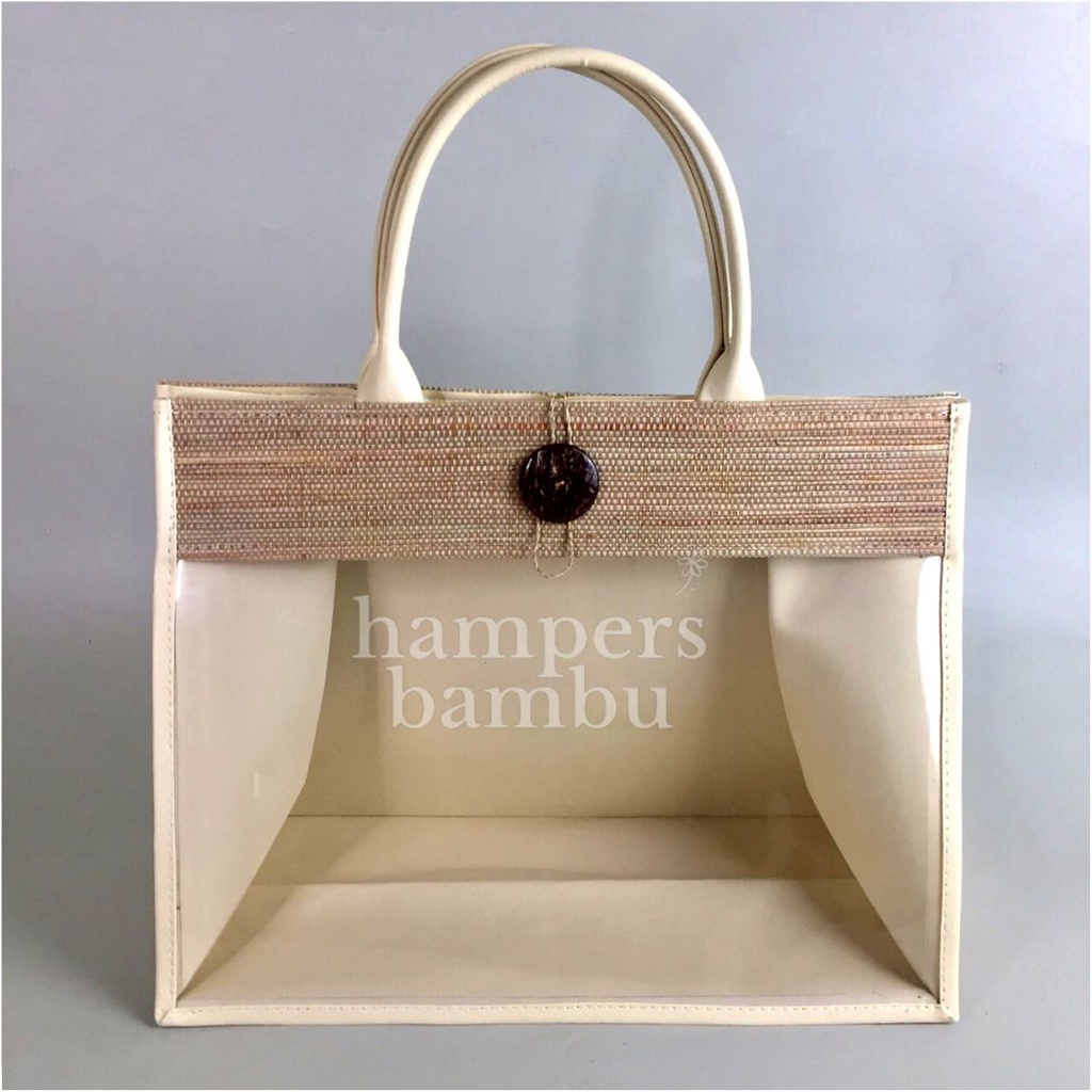 Tas Pandan Mendong Besar / Tas Hampers Mendong Cream