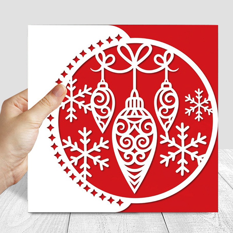 Cetakan Stensil Cutting Dies Motif Buah Pinus Natal Bahan Metal Untuk Scrapbook / Craft DIY / Embossing