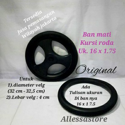 ban mati kursi roda uk 16 x 1.75 original