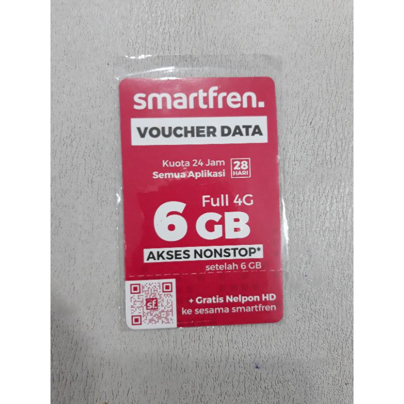 (KIRIM FISIK) VOUCHER SMARTFREN 4GB 10GB 16GB 30GB 60GB UNLIMITED
