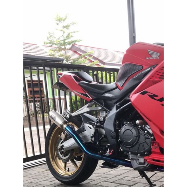 (COD) leher header knalpot racing blue bending custom NINJA250 Z250 MT25 R25 CBR250RR-8