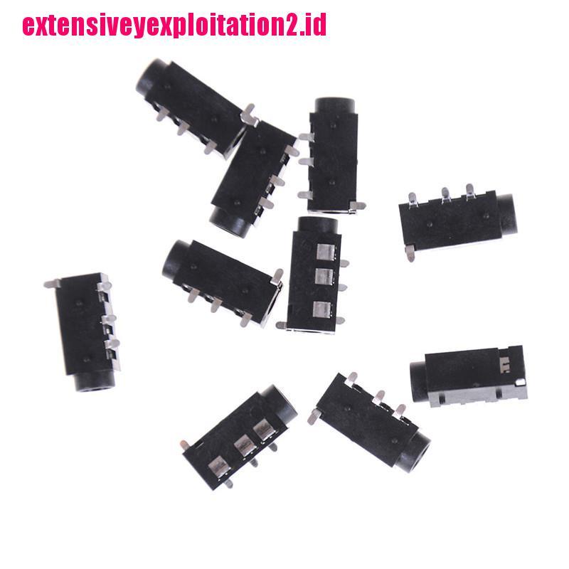 10 Pcs PJ-320D 4 Pin SMD 3.5mm Female Headphone Jack Konektor PCB