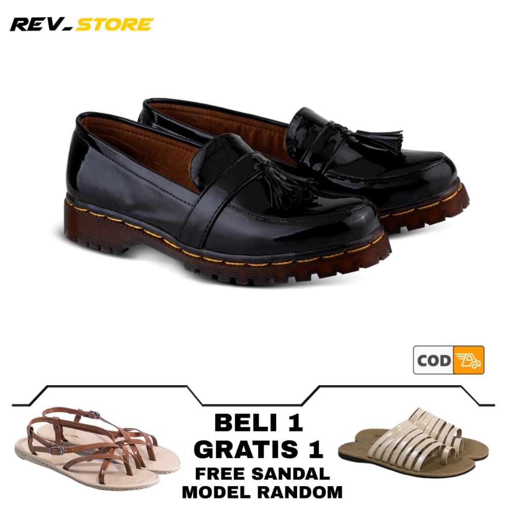 ☀ REV STORE BUY 1 GET 1 ☀ Sepatu Docmart Wanita / Sepatu Casual Wanita Best Seller