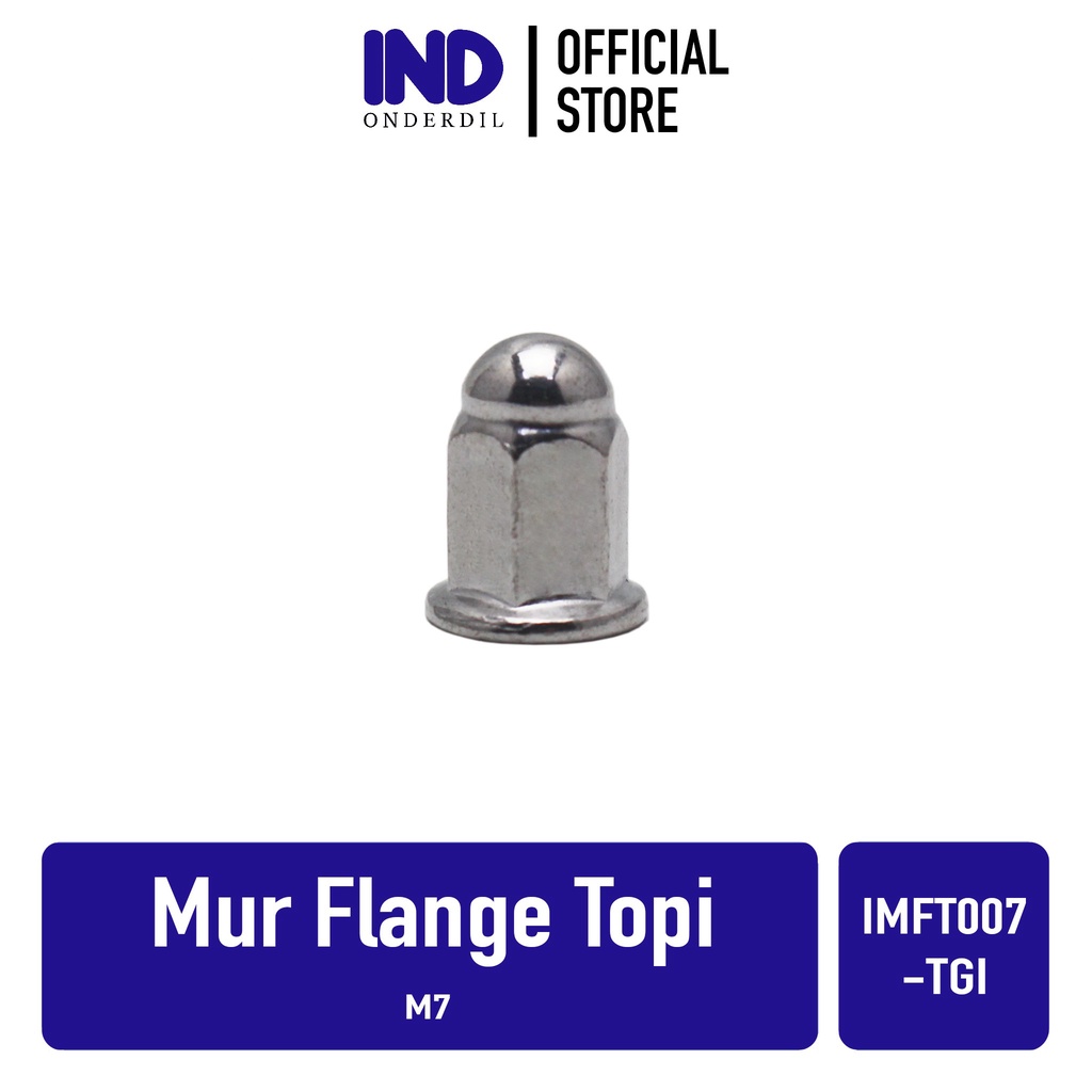 Mur-Nut Flange-Fleng Tinggi Topi M7-M 7 Kunci 10 Panjang 13 mm