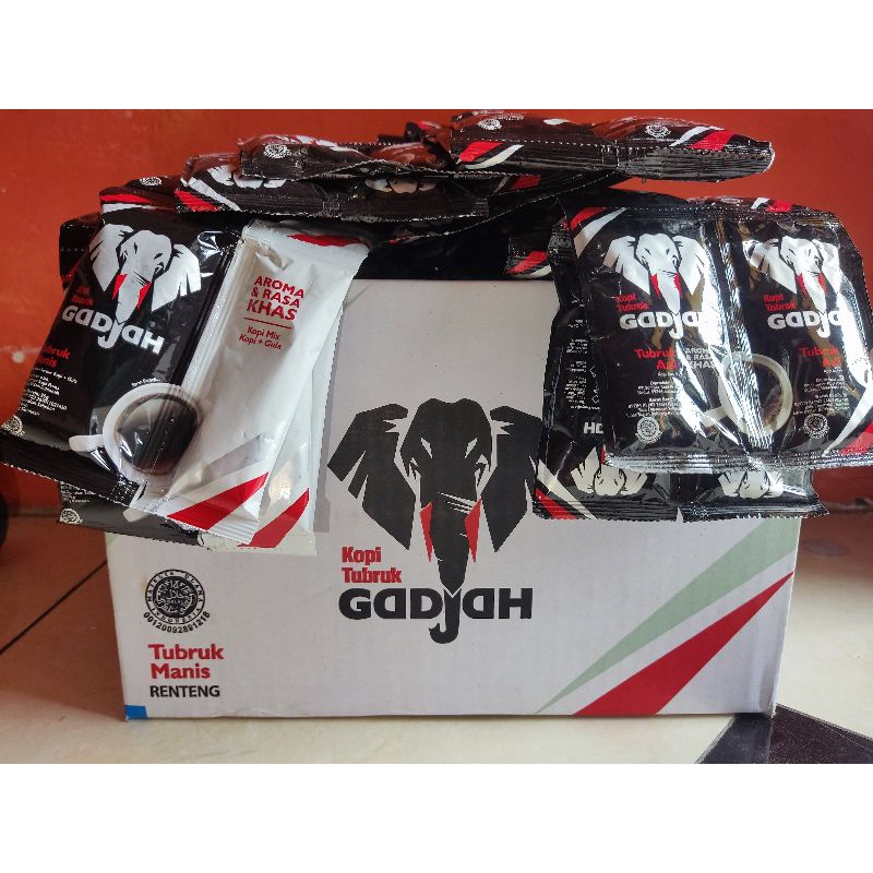 

Kopi tubruk gadjah 10 sachet *beli 20 sachet free gelas