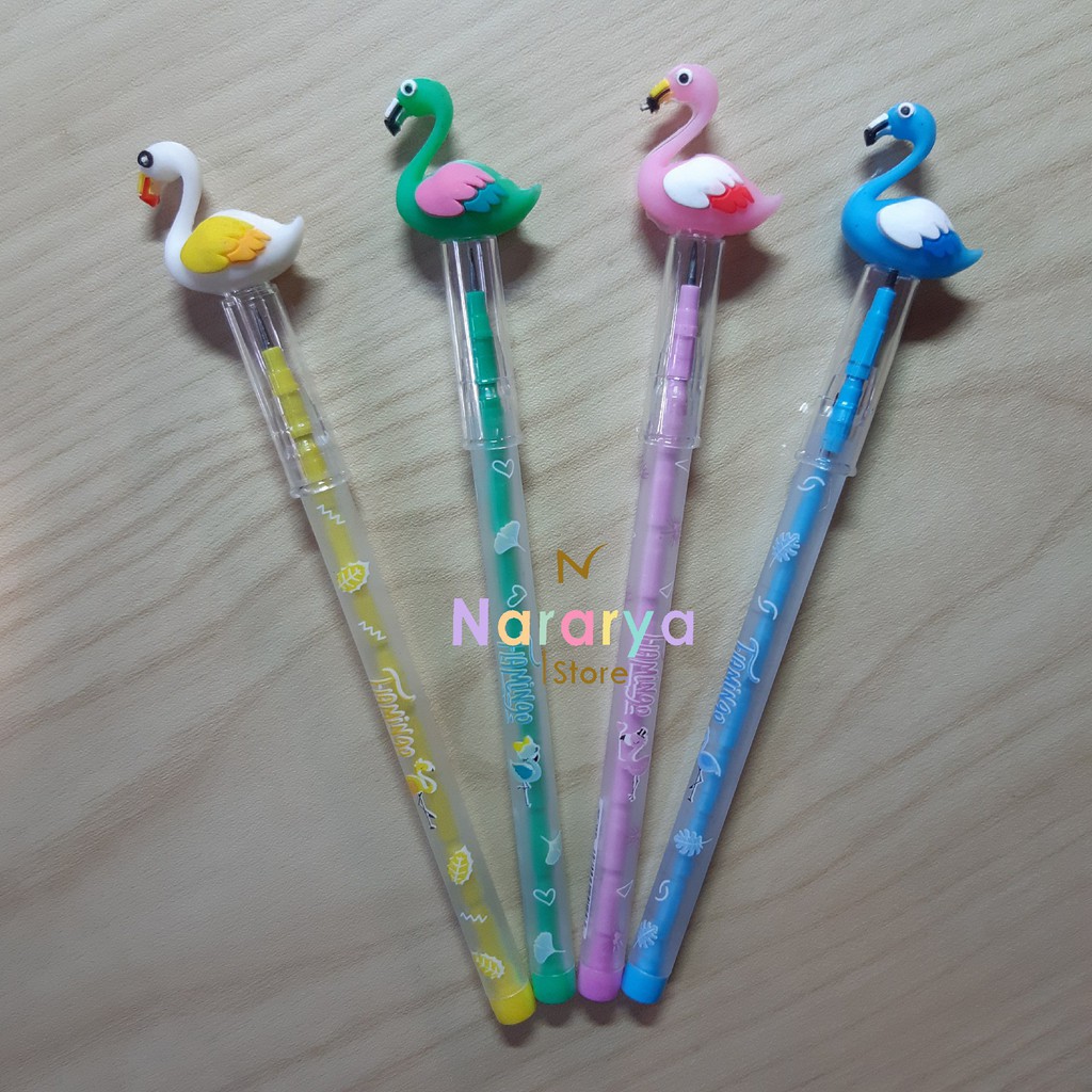 

2x Pensil Susun Flamingo / Pensil Karakter / Pensil Lucu / Alat Tulis Sekolah