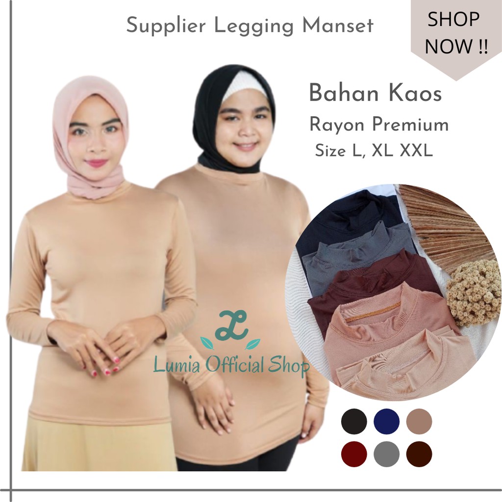 Termurah !!! Bahan Spandek Kaos  Baju Manset Wanita Lengan Panjang A0029