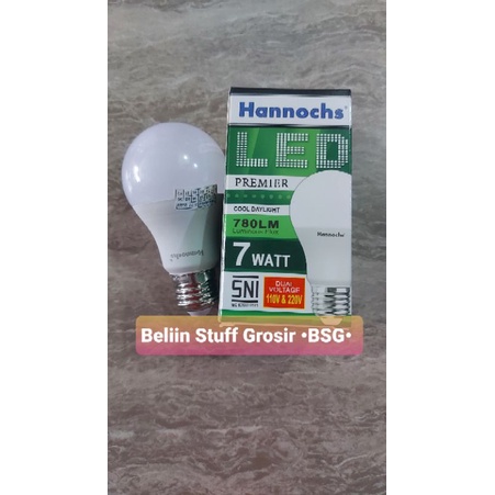 Lampu LED Hannochs PREMIER Hemat Energi 3 Watt, 5 Watt, 7 Watt, 9 Watt,12 Watt,15 Watt-Cahaya Putih