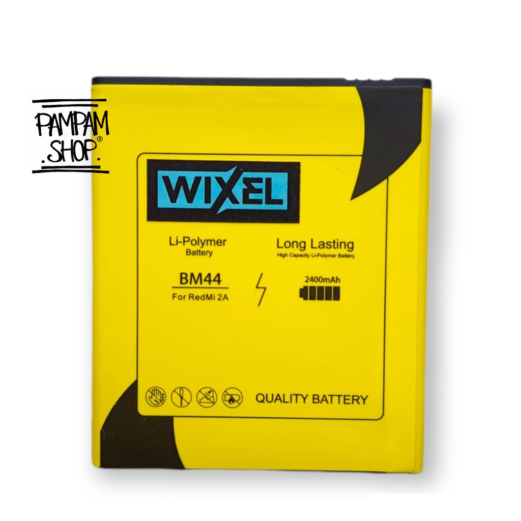 WIXEL ME Baterai XiaoMi BM44 Redmi 2 2S Prime Real Capacity Battery Original Batre Batrai HP Handphone Ori BM 44