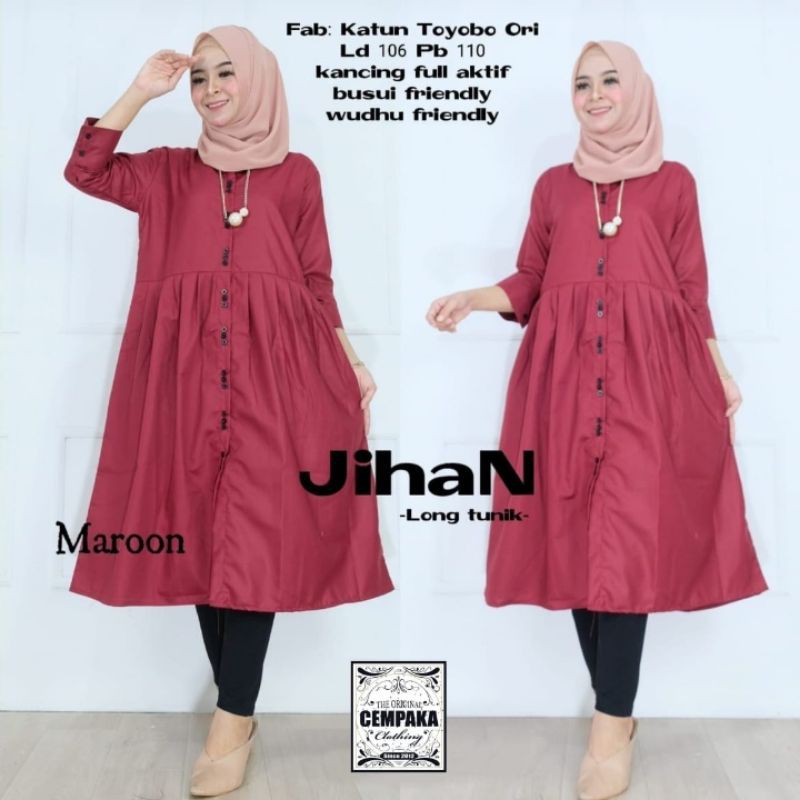 jihan long tunik by cempaka clothing