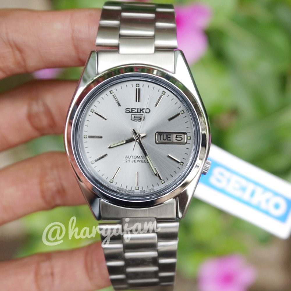 Jam Automatic Seiko Series 5 S196050 Silver Chain (hargajam matic otomatis)