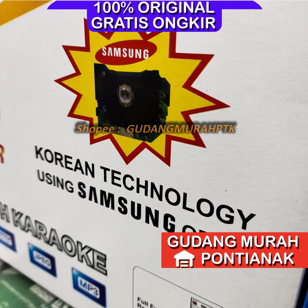 DVD Player Rinrei OPTIK SAMSUNG tidak pilih kaset body panjang Berbahan Plastik Tidak NYETRUM SETRUM