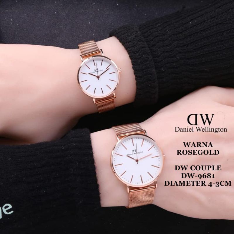 (Cod)Jam Tangan Couple Fashion WD Strap Rantai Pasir(Dikirim Jakarta)