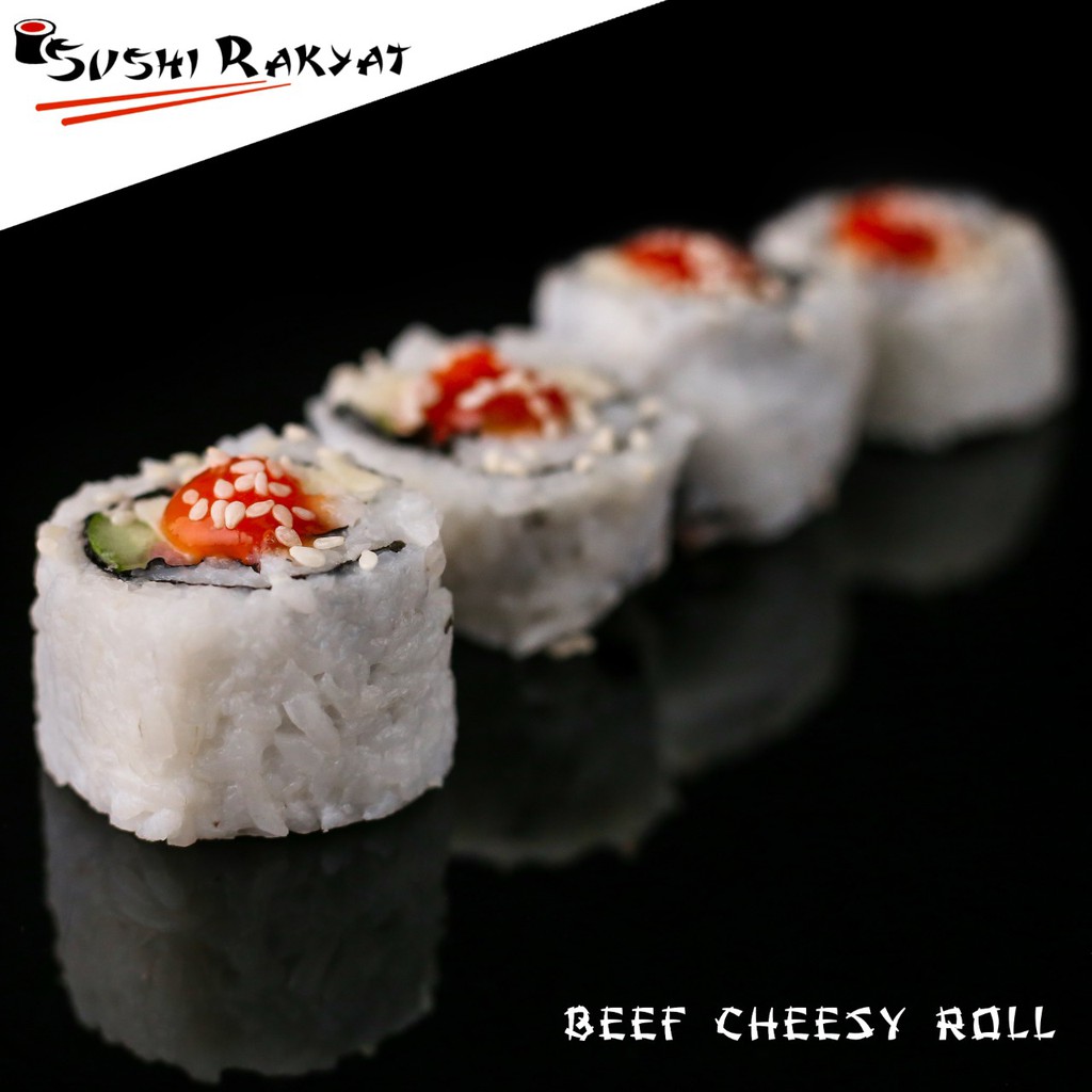 

SushiRakyat Beef Cheesy Roll Isi 4pcs/8pcs