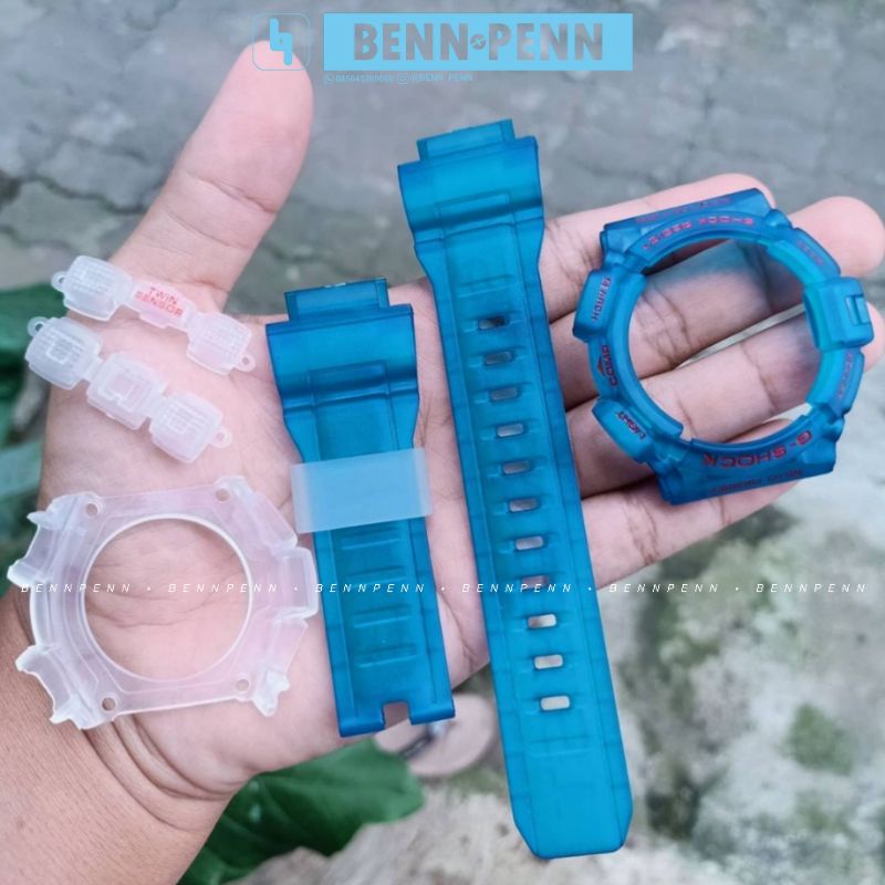 BEZEL STRAP G SHOCK G 9300 BLUE WHITE