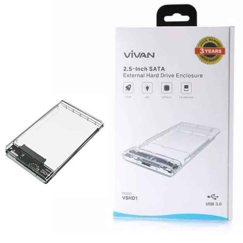 VIVAN VSHD1 External Case Enclosure HDD SSD 2.5&quot; USB 3.0