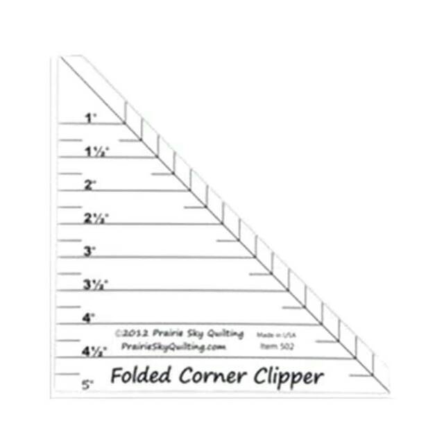 Folded Corner Clipper - Penggaris Jahit Pembuat Pola Lipatan Tepi Kain FCC-01