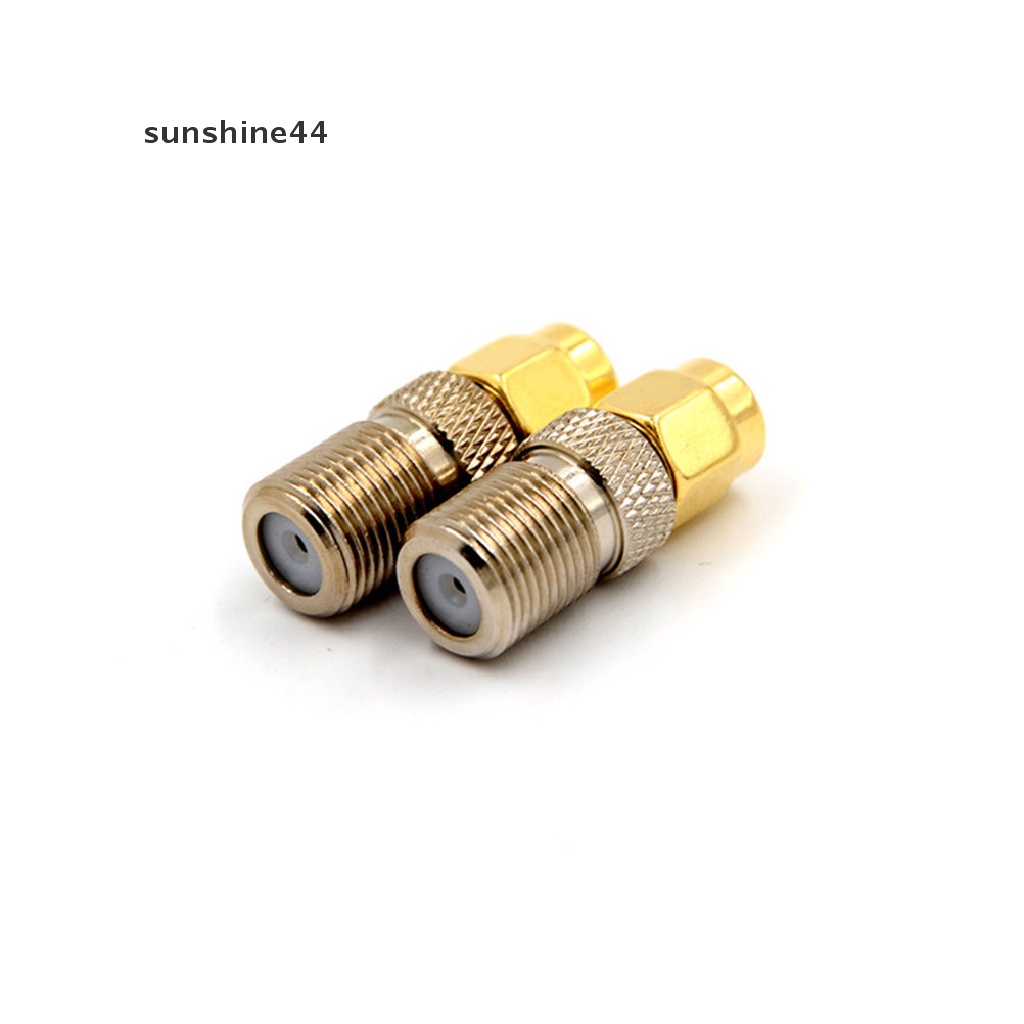 Sunshine Adapter Konektor Coaxial RF Lurus Jack F Female Ke SMA Male