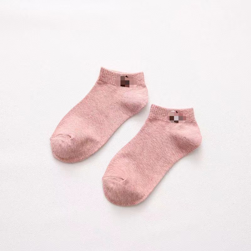 【CT】Kaos Kaki Fashion Unisex Motif Line Beruang Brown Wanita Pria Murah Import #KK 01-PINK
