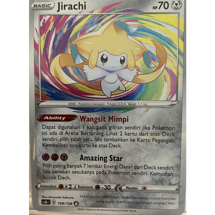 Yang Dicari] Jirachi Amazing Rare 108/158 Tcg Pokemon Indonesia A