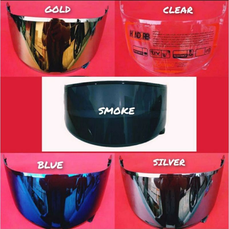 [COD] Distributor Visor Flat Iridium Silver, Blue, Gold, Darksmoke, Clear Bening pnp KYT R10 RC7 K2R