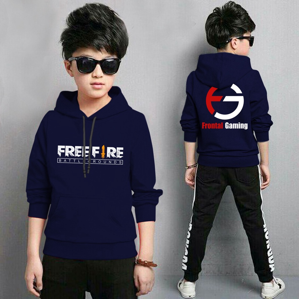 Hoodie Anak Frontal Gaming Anak Gaming Bahan Fleece Tebal /Jaket Anak Laki Laki/Jaket Anak Terbaru/4-11 TAHUN(FLAVA_STORE)