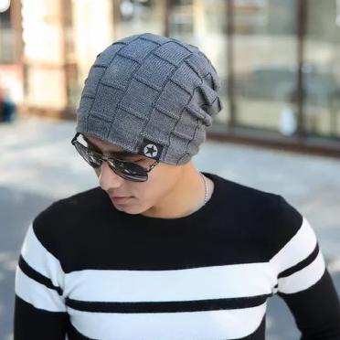 NEW PRODUCT 7733 topi pria - topi pria distro - topi kupluk pria - Topi Kupluk Rajut Wool Musim Ding