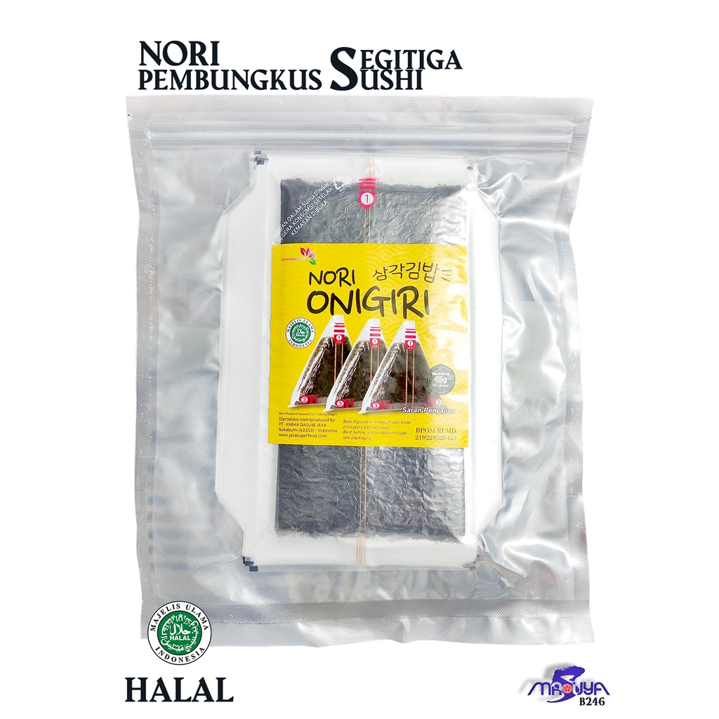 

Java Superfood Onigiri Wrap Isi 10 / 50 Lbr / Pembungkus Sushi Segitiga