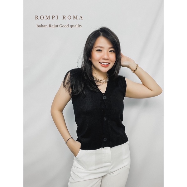 MDLV ~ BAJU RAJUT ROMPI ROMA (TANPA DALAMAN) BG // ROMPI RAJUT CEWEK // FASHION WANITA