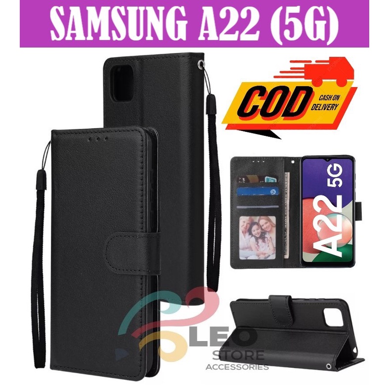 DOMPET HP UNTUK SAMSUNG A22 (5G) NEW LEATHER FLIP CASE SAMSUNG A22 (5G) NEW