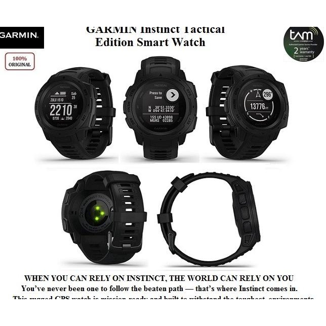 Garmin Instinct Tactical Smartwatch Tactical Smart Watch Resmi TAM