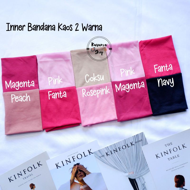 Inner bandana bahan kaos 2 warna /daleman hijab 2 warna