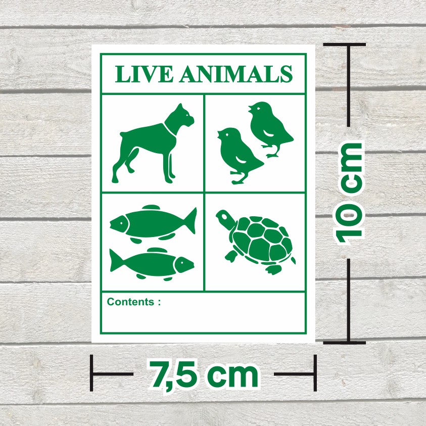 

Sticker Label Pengiriman Live Animal Stiker Hewan Binatang 10 x 7,5 cm (1 Pack/ 50 Pcs)