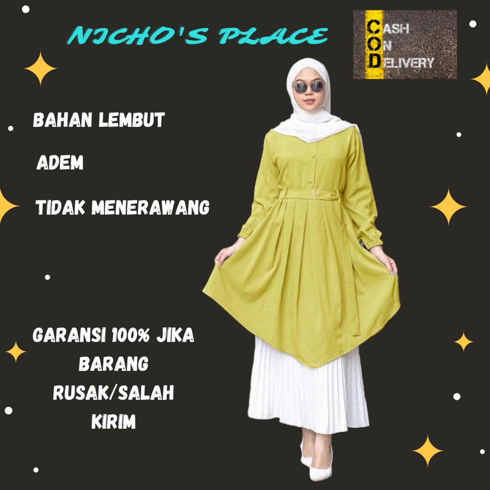 Baju Tunik Wanita Terbaru Remaja 2021 Kekinian Polos Tunik Wanita Berkualitas