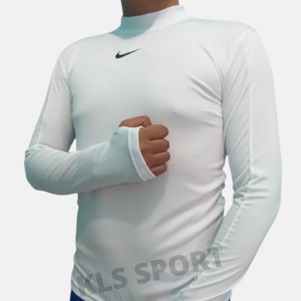 Baselayer Manset Pria Lengan Panjang Lubang Jari, Mangset Olahraga Pria Wanita, Pakaian Dalam Olahraga Volly Renang Futsal Sepak Bola