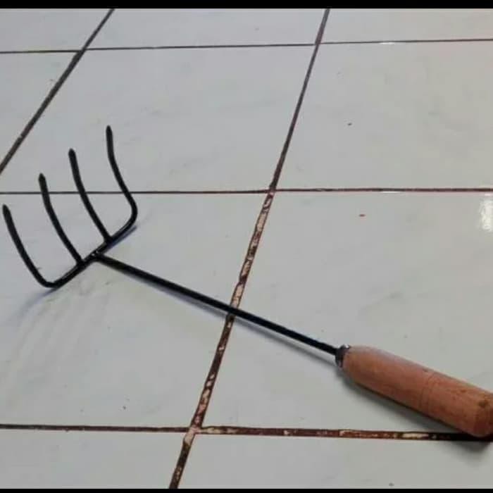 Pacul Garpu Cangkul Garpu Mini Cangkul Got Cangkrang Kayu Berkebun