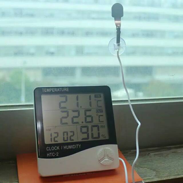 HTC-2 Digital Hygrometer Temperature Meter Clock HTC2 kabel 1,5m