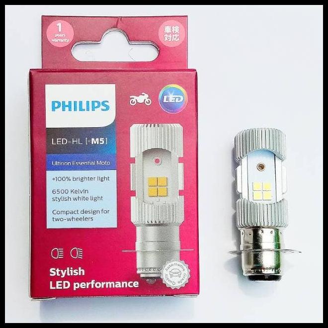 Philips Ultinon Bohlam Led-Hl M5 H6 6500K Putih -65120