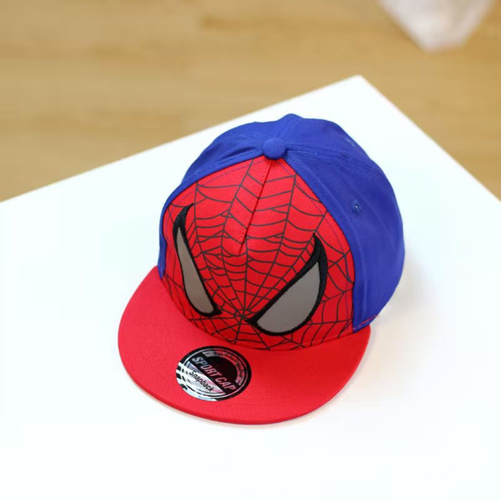 【COD Tangding】Topi Baseball Motif Kartun Spiderman Gaya Hip hop Untuk Anak Laki-Laki / Perempuan