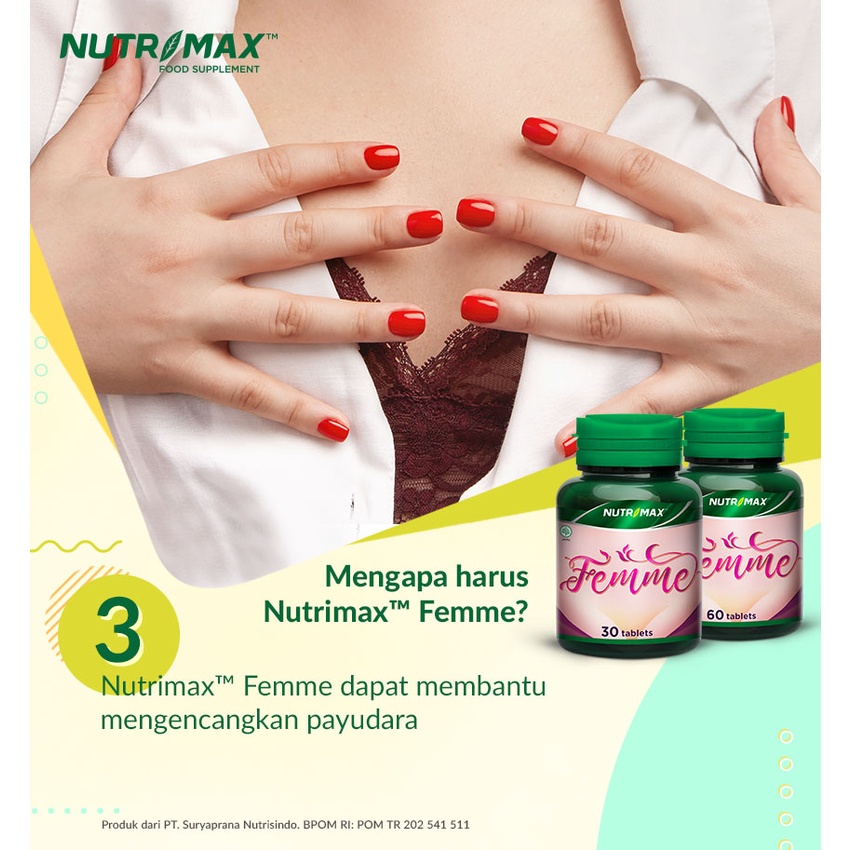 Nutrimax Femme Phytoestrogen Kesehatan Payudara Wanita Keseimbangan Hormon Alami Menormalkan Siklus Menstruasi-3