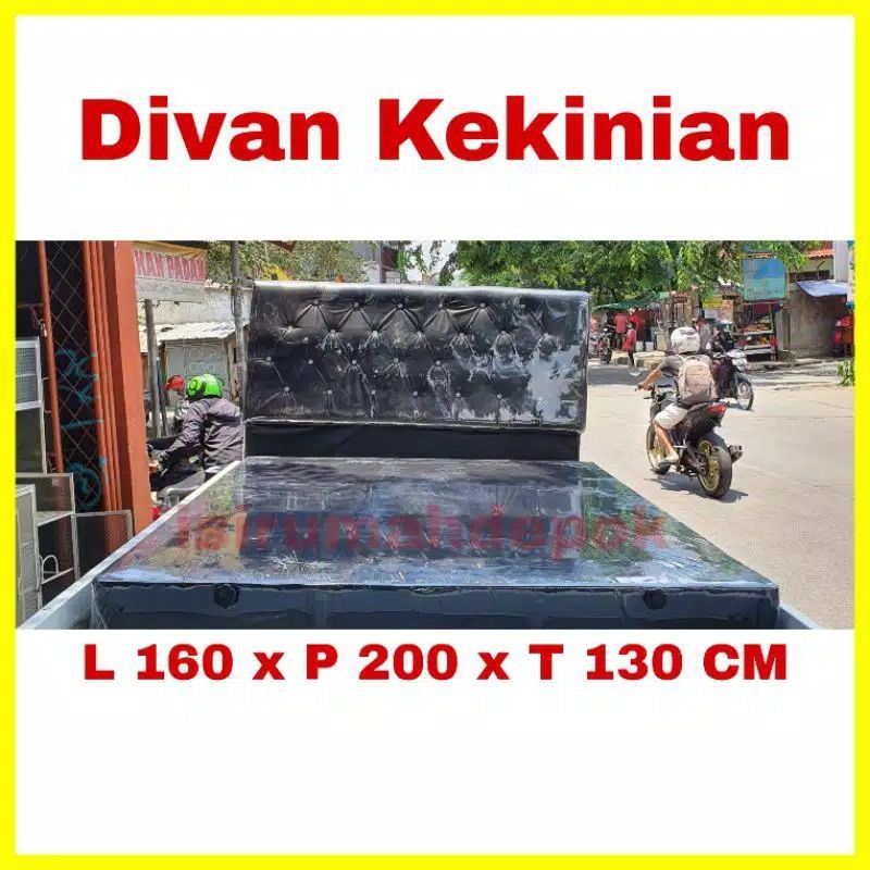 Dipan Divan + Sandaran Kasur Tempat Tidur dan SpringBed Modern Minimalis Mewah