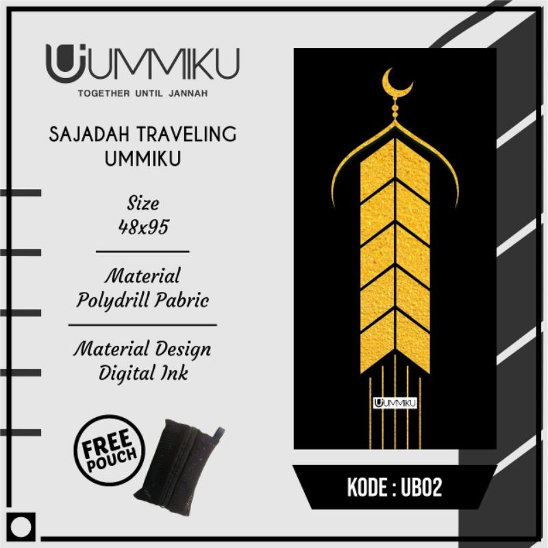 Sajadah Travel Anak UMMIKU / Sajadah Lipat Motif Anak Anak / Sajadah Travelling-Basic 2