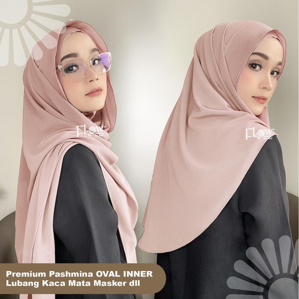 Hijab Pashmina oval ori flow hijab