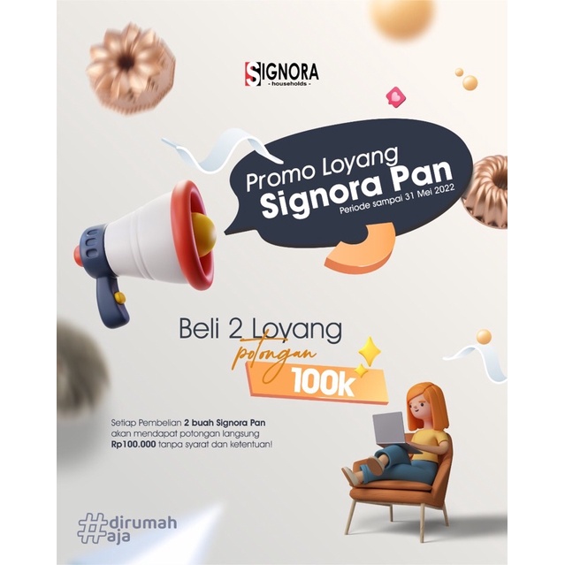 LOYANG KUE SIGNORA/SIGNORA PAN/CETAKAN KUE/BOLU/CETAKAN KUE SIGNORA/JASMINE PAN/CLASSIC PAN/SCARLET
