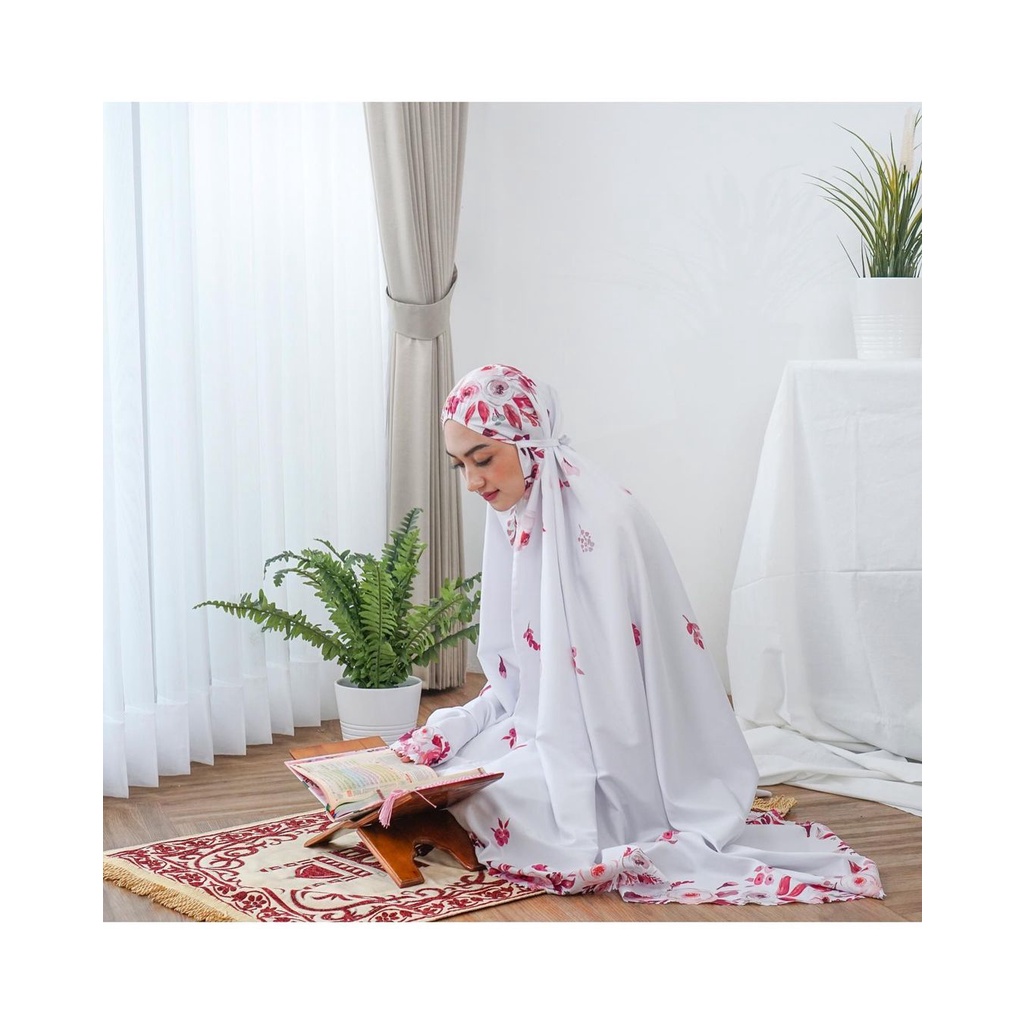 MUKENA PREMIUM MUKENAH DEWASA MOTIF BUNGA MICRO SATIN TELEKUNG SHOLAT HAMPER LEBARAN RAMADHAN