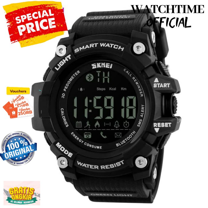 JAM TANGAN PRIA SKMEI ORIGINAL SMARTWATCH JAM TANGAN PINTAR JAM TANGAN BLUETOOTH RC PJ 1227