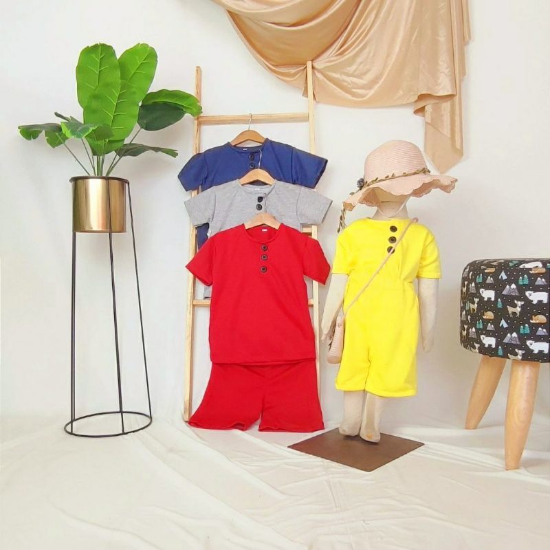 Setelan Anak Kekinian/Setelan Anak Kiano / Kiano set Kancing Depan