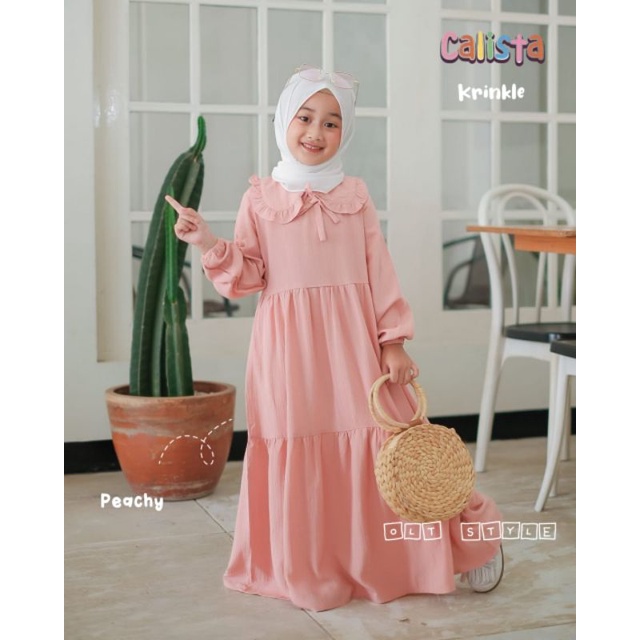 Terlaris GAMIS DANISHAA ANAK BABY-REMAJA 3-5 thn BAHAN katun jepang Keren